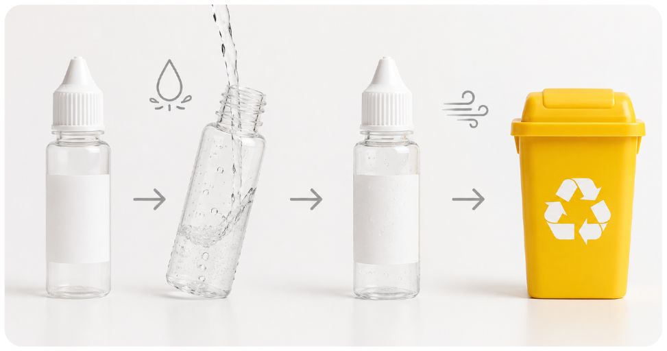 comment bien nettoyer les flacons e liquide
